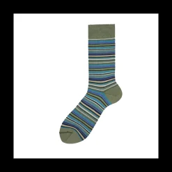 Calza Corta in Cotone Multiriga Emerald