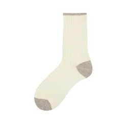 Calza corta in lana e lurex a coste N.279