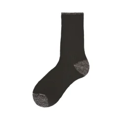 Calza corta in lana e lurex a coste N.279