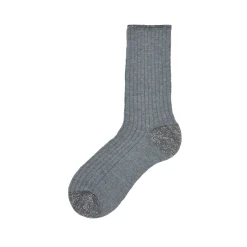 Calza corta in lana e lurex a coste N.279