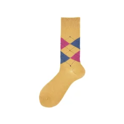 Calza corta in lana merino con intarsio Real