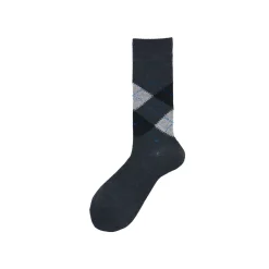 Calza corta in lana merino con intarsio Real