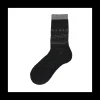 Calza corta in lana vergine con scritta socks lover, motivo maculato e greche Arlene