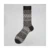 Calza corta in lana vergine e cashmere con greche Mike