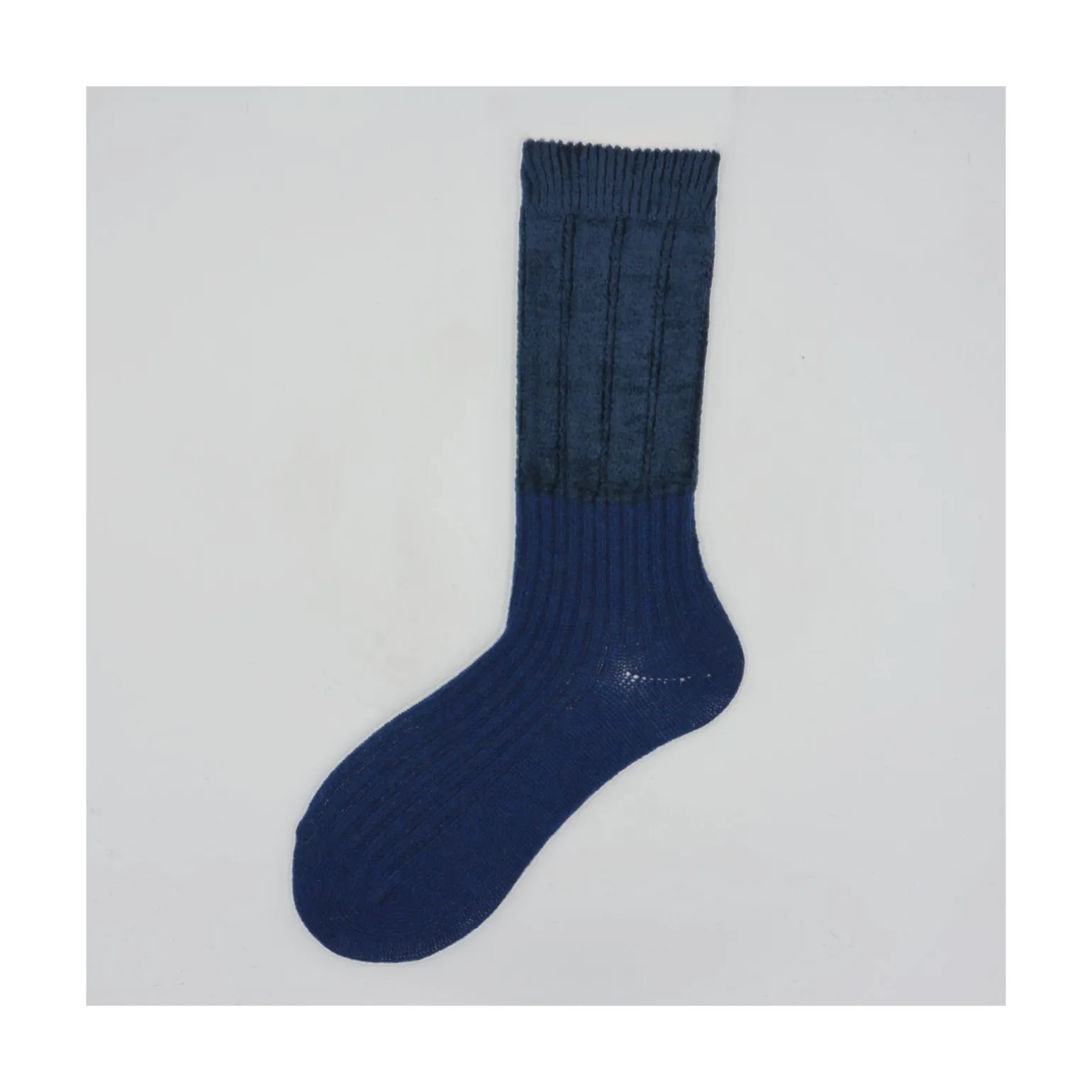 Calza corta in misto cashemere bicolor Pam