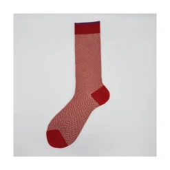 Calza corta in misto cashmere in fantasia a lisca Bobby