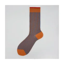 Calza corta in misto cashmere in fantasia pied de poule Gianni