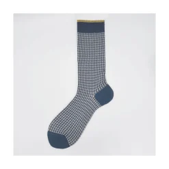 Calza corta in misto cashmere in fantasia pied de poule Gianni