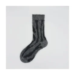 Calza corta in mohair e lana vergine fantasia animalier Ronnie