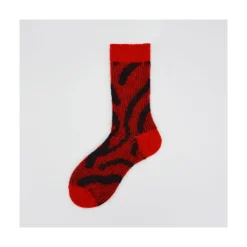 Calza corta in mohair e lana vergine fantasia animalier Ronnie