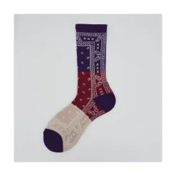 Calza corta in spugna di cotone fantasia bandana Tami