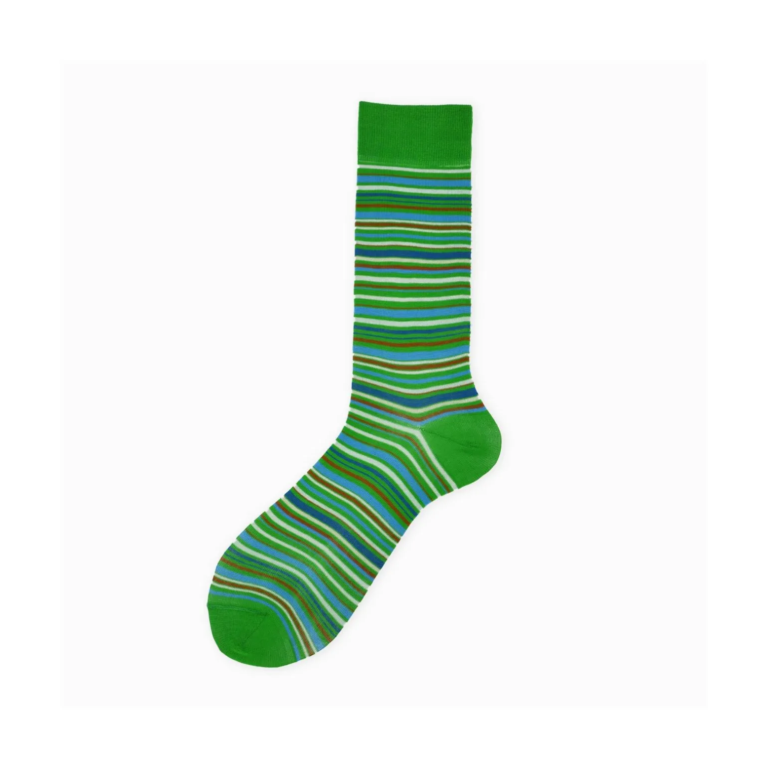 Calza corta uomo in cotone multiriga Genjo