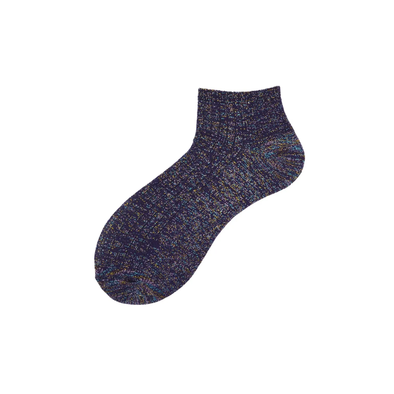 Calza da sneaker in lurex multicolor a coste Zoe