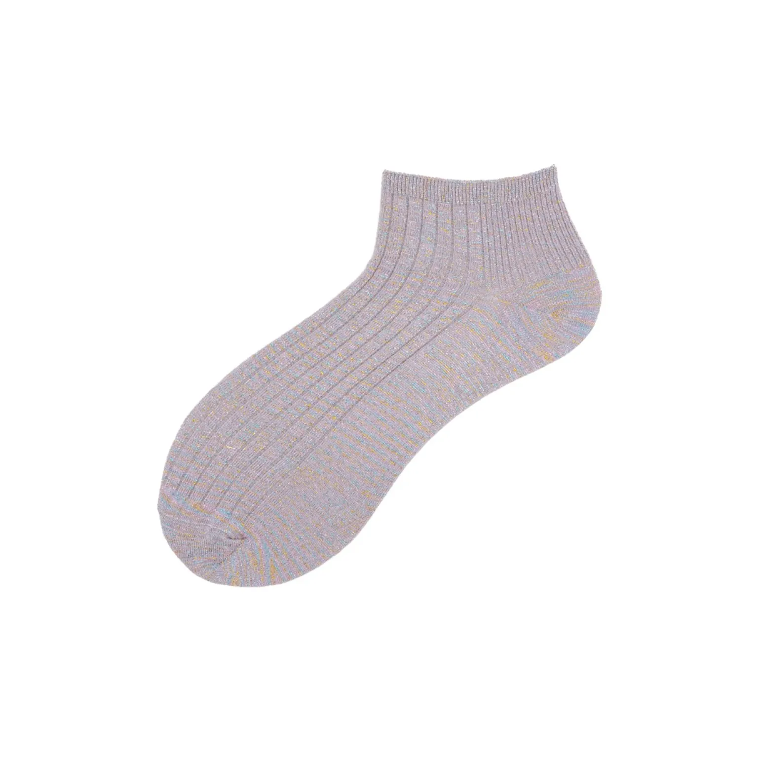 Calza da sneaker in lurex multicolor a coste Zoe