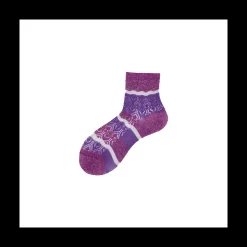 Calza da sneakers da donna in cotone traforato a righe Nidia