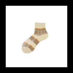 Calza da sneakers da donna in cotone traforato a righe Nidia