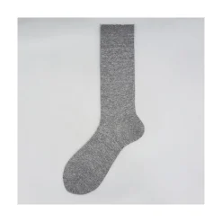 Calza da uomo corta in lino e cotone tinta unita N°40