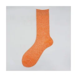 Calza da uomo corta in lino e cotone tinta unita N°40