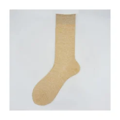 Calza da uomo corta in lino e cotone tinta unita N°40