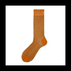 Calza lunga da uomo in cotone a coste e righe irregolare Galio