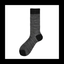 Calza lunga da uomo in cotone a coste e righe irregolare Galio