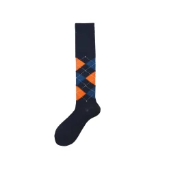 Calza lunga in lana merino con intarsio Real