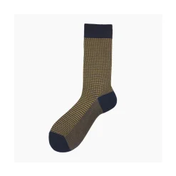 Calza lunga uomo in cotone pied de poule Optis
