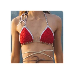Triangolo da donna in cotone crochet Caipirinha